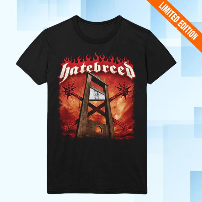 Official Hatebreed With Every Crown Comes The Guillotine Black Tee Shirt