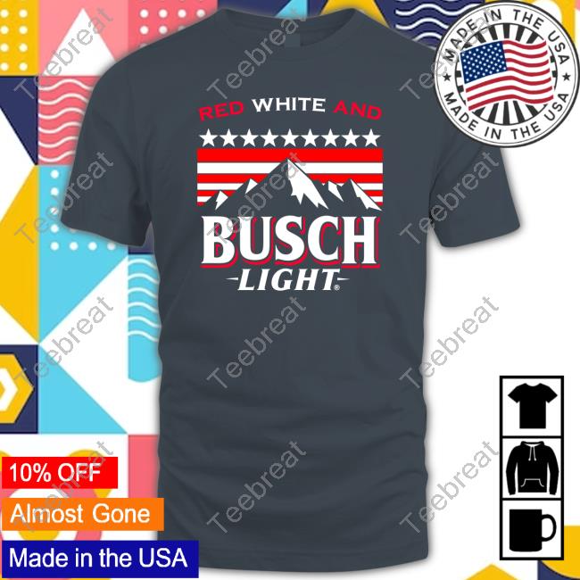 Official Busch Light Red White And Busch Light Mountains Crewneck Sweatshirt