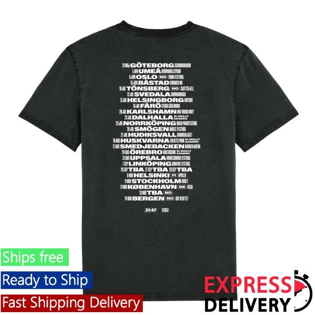 Victor Leksell Official Merch Store Tour Tshirt Black Victor Leksell Clothing Shop