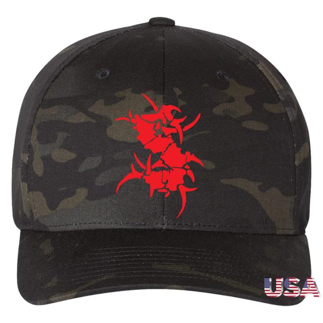 Official Sepultura Merch Store Sepultura Red Logo Flexfit Hat Sepultura Clothing Shop