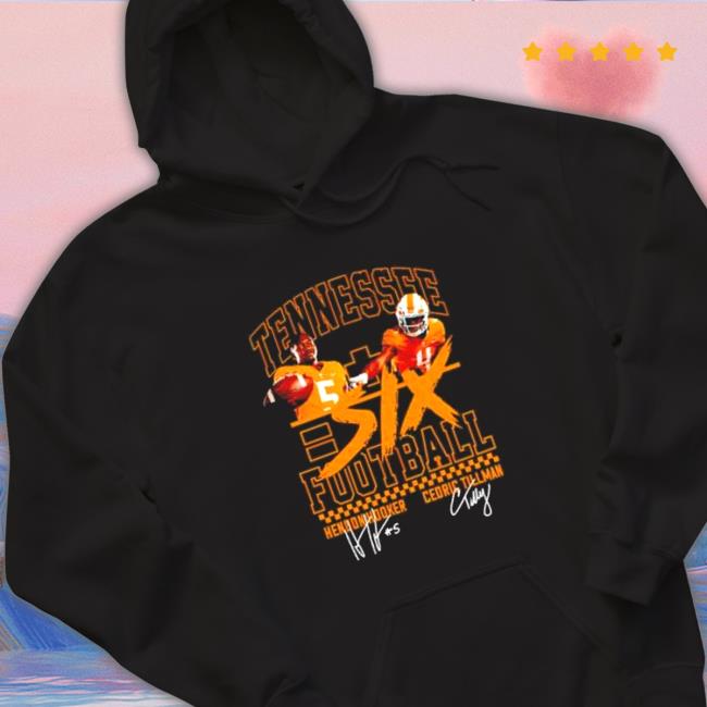 Cedric Tillman and Hendon Hooker Tennessee Volunteers Six Football Long Sleeve T Shirt