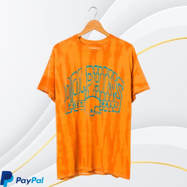Official Junk Food Apparel Clothing Store Shop Tie-Dye Junkfoodclothing Dolphins Football Tie Dye Shirt New