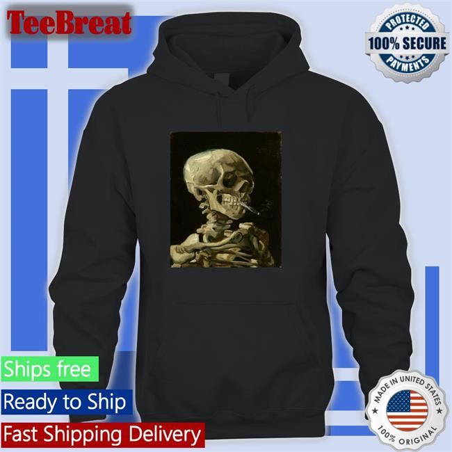 The Cultural Tutor Vincent Van Gogh Paint This Skeleton Smoking A Cigarette In 1886 Long Sleeve