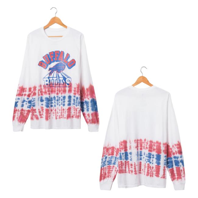 Official Junk Food Apparel Clothing Store Shop Tie-Dye Junkfoodclothing Buffalo Bills Tie Dye Long Sleeve Top Shirt