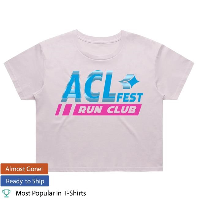Acl Merch 2025 Women's Run Club Movement Crop Shirts Austin City Limits Music Festival