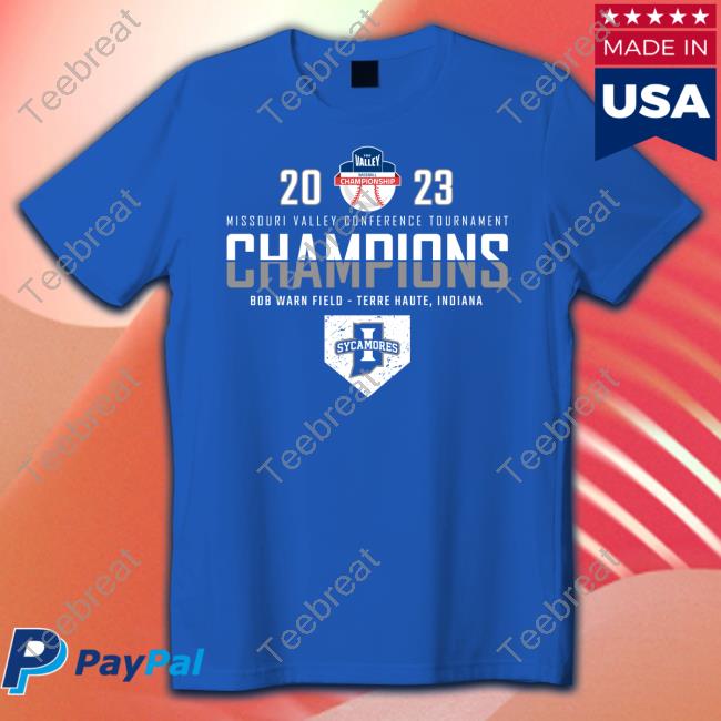 Go Sycamores Store Next Level Unisex 2023 MVC Tournament Champions Long Sleeve Tee Indiana State Baseball