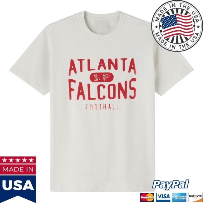 Atlanta Falcons OVO x NFL Heather Gray T Shirt | Official NFL Shop