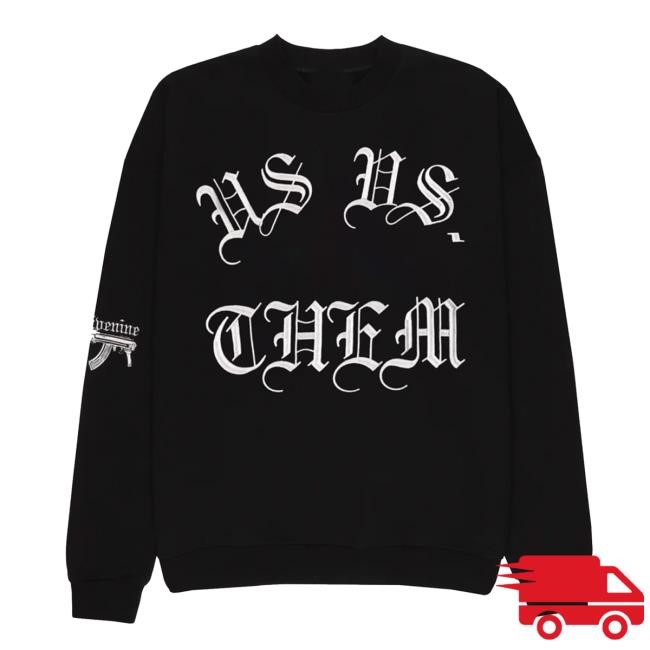 Official Suicideboys Us/Never/Them Long Sleeve French Terry T-Shirt