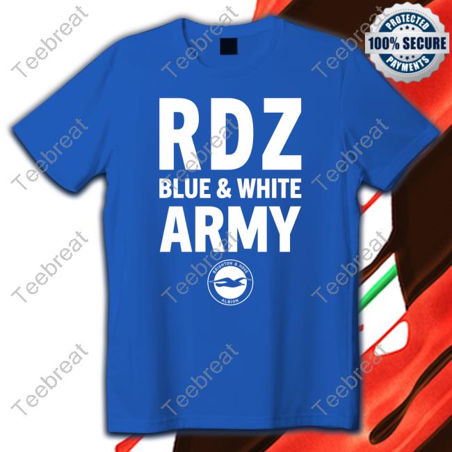 Official Brighton & Hove Albion Rdz Blue & White Army T-Shirt