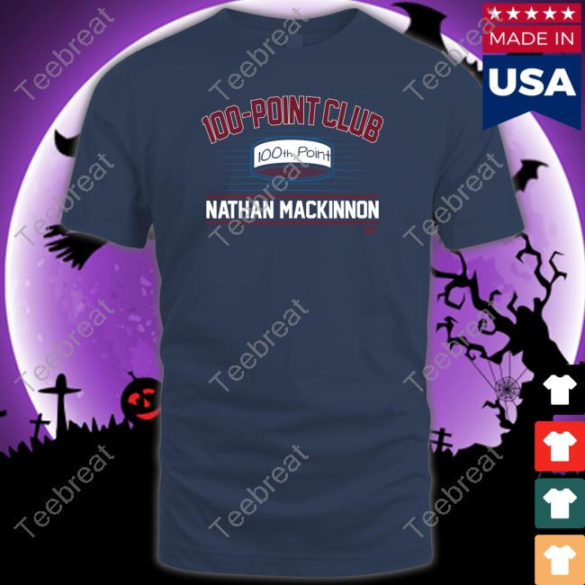 Breakingt Merch Nathan Mackinnon 100-Point Club Shirt