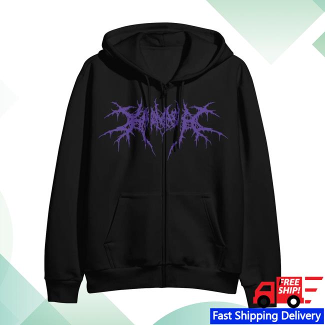 Merchnow Kaonashi Death Metal Logo Black Zip Up Pullover Hoodie