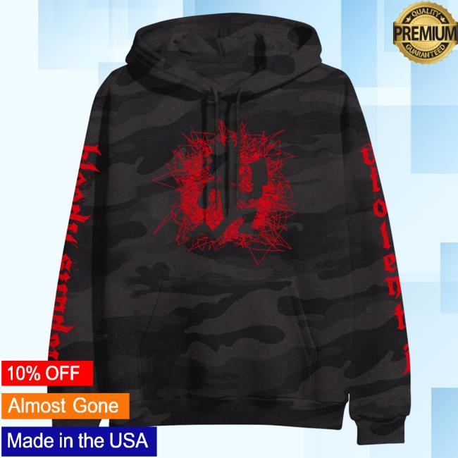 Official Icp Merch Clothing Store Insane Clown Posse Scribble Hatchetman Black Camo Hoody