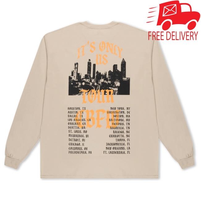 Official Lil Baby Merch Store Iou Tour Wham Long Sleeve Tee Shirt (Butter)
