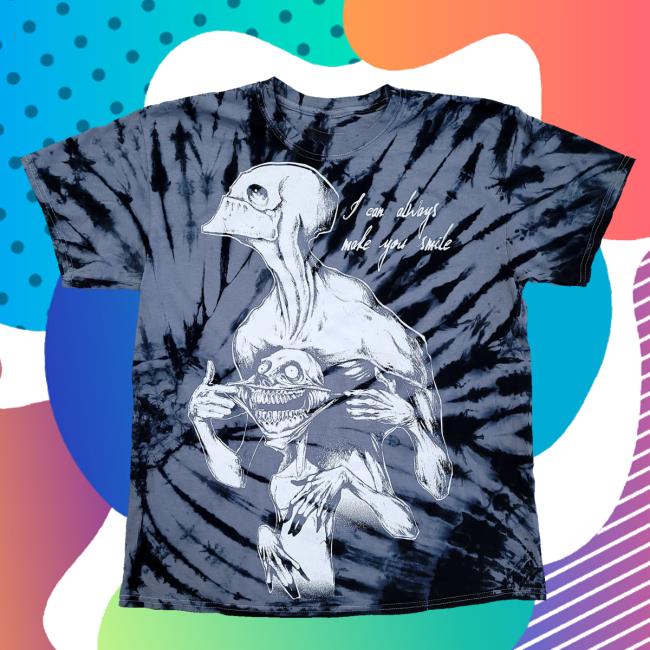 Official Any Means Necessary Clothing Tie Dye I Can Always Make You Smile Smiles T-Shirt Sinister Tie-Dye