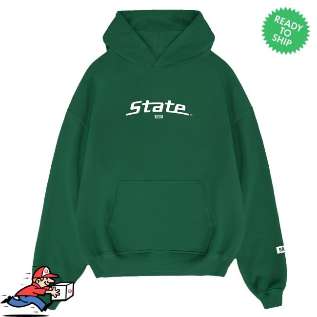 Game Night Layer MSU Court Gladiator Hoodie Green Sana Detroit Victory Season MSU Court Gladiator Hoodie Green Sana Detroit