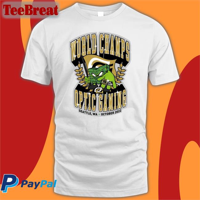 Optic Gaming Merch Optic Hecz Hcs World Champions Tee Shirt Opticgaming World Champs Optic Gaming Seattle Wa October 2022