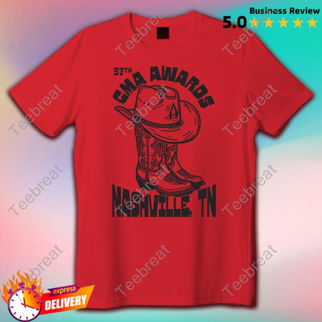 Official 57Th Cma Awards Boots Nashville Tn T-Shirt