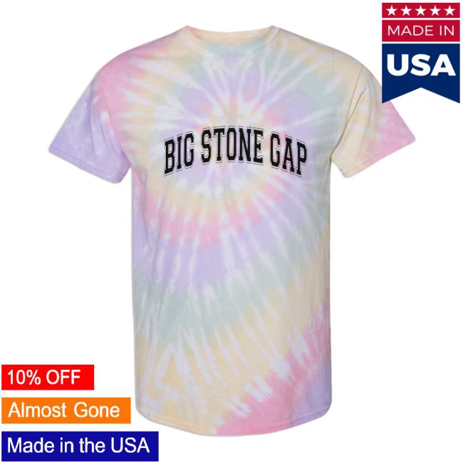 Official Hometown Apparel Clothing Merch Big Stone Gap Virginia Varsity Tie-Dye Tees Tie Dye Hazy Rainbow