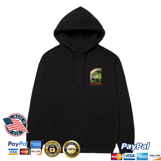 Official 100 Thieves Merch Store Shop 100Thieves Shenron Hoodie - Black 100T