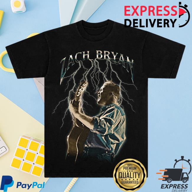 Lightning T-Shirts Zach Bryan Official Shop Merch