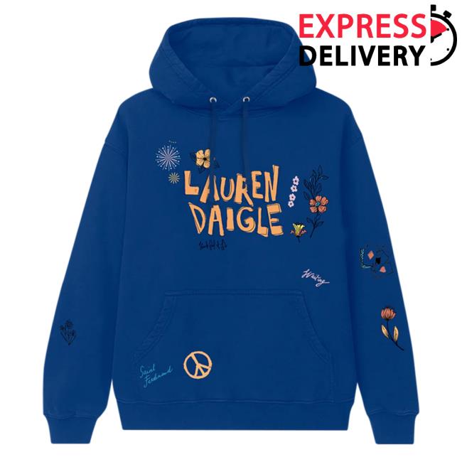 Official Lauren Daigle Store Merch Navy Doodle Crewneck Sweatshirt Laurendaigle