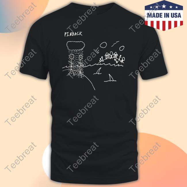 Official Hello Merch Pinback Sharks Tee Shirt New
