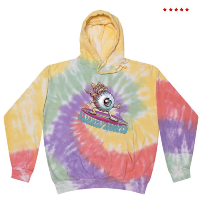 Slightly Stoopid Merch Surfing Eye Tie Dye Hooded Sweatshirt