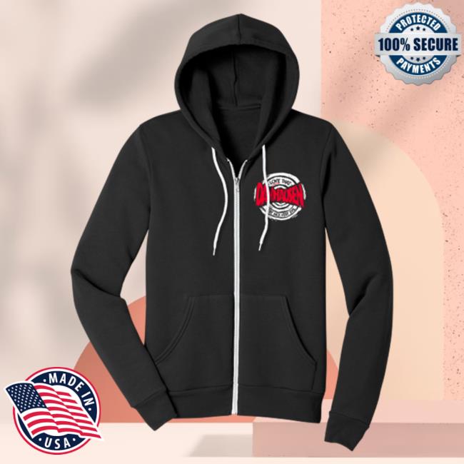 Official Shop Aew Apparel Clothing Merch Store All Elite Wrestling Danhausen - Or Be Cursed! Zip Up Pullover Hoodie Double-Sided ShopAew