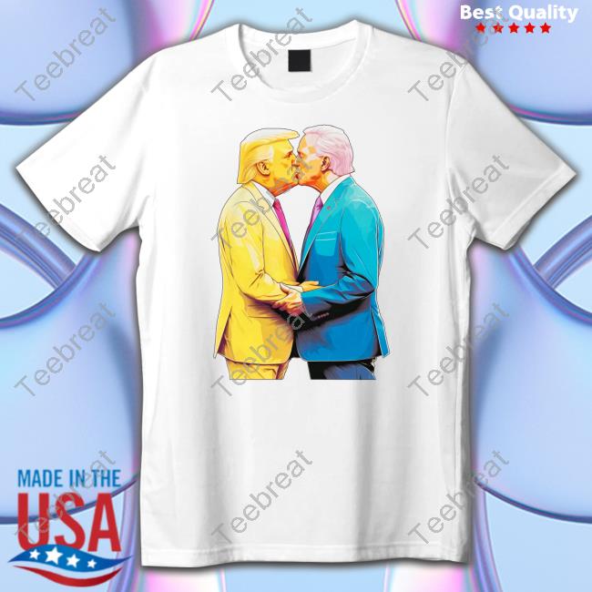 Queerquirk Merch Biden And Trump Kissing T Shirt
