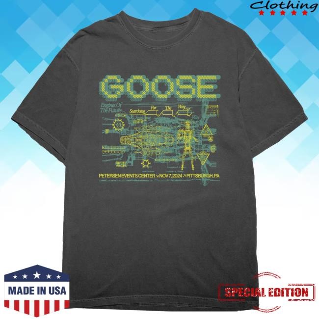 Official Goose The Band Merch Pittsburgh - November 2024 Event Popover Shirt Goosetheband