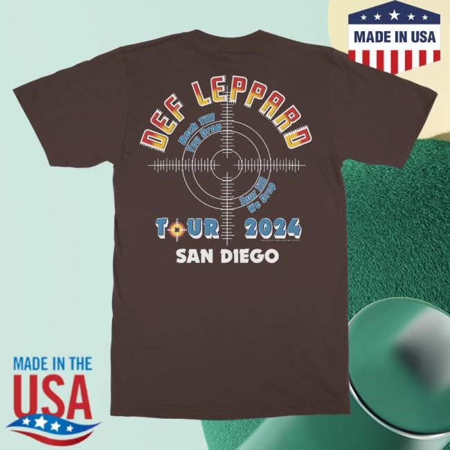 Official Def Leppard Merch Store Clothing San Diego, CA 2024 Tour Hot Shirt DefLeppard