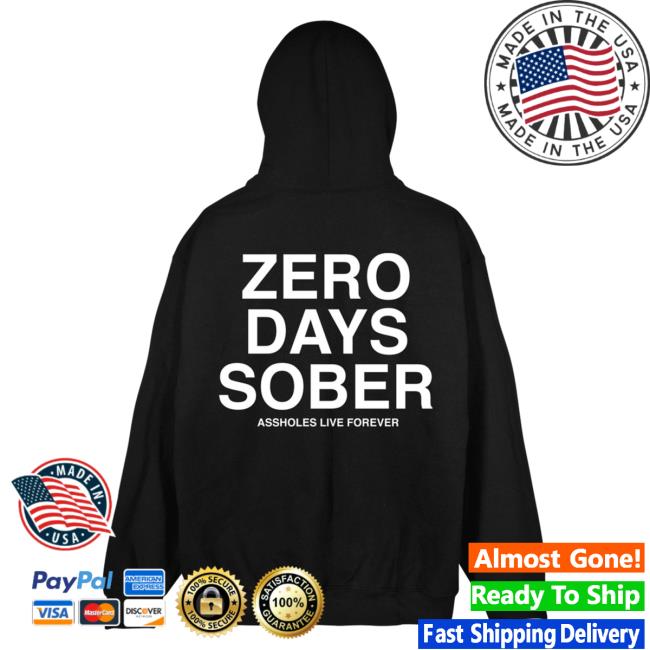 Official Linda Finegold Store Shop Zero Days Sober Black Sweatshirt Lindafinegold Clothing