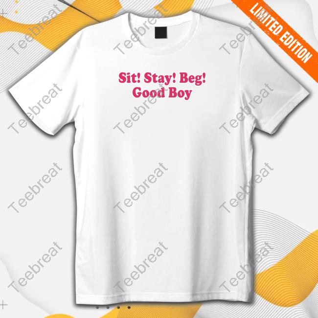 Official Sit Stay Beg Good Boy T Shirt