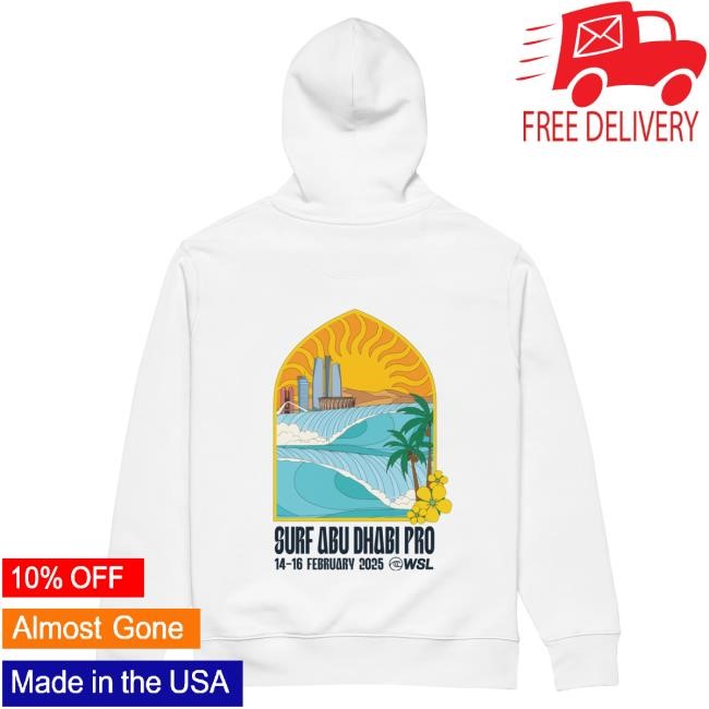 Wsl Store 2025 Surf Abu Dhabi Pro Organic Cotton Long Sleeve Hoodie