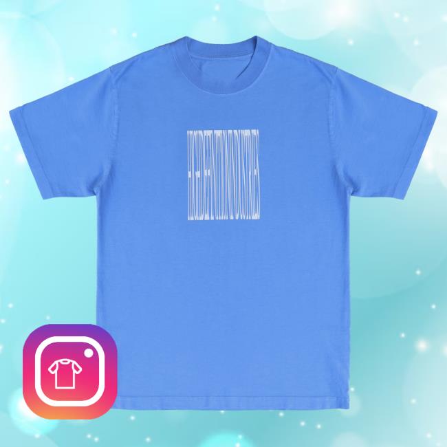Blue Barcode Print T-Shirt