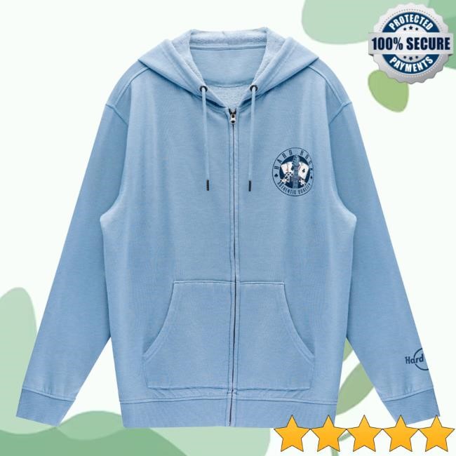 Official Hard Rock Store Shop Merch Casino Vintage Blue Zip Pull Over HoodieHard Rock Cafe Shop