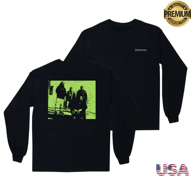 Official Deftones Merch Store Deftones Green Photo Long Sleeve Top Shirt Deftones Shop