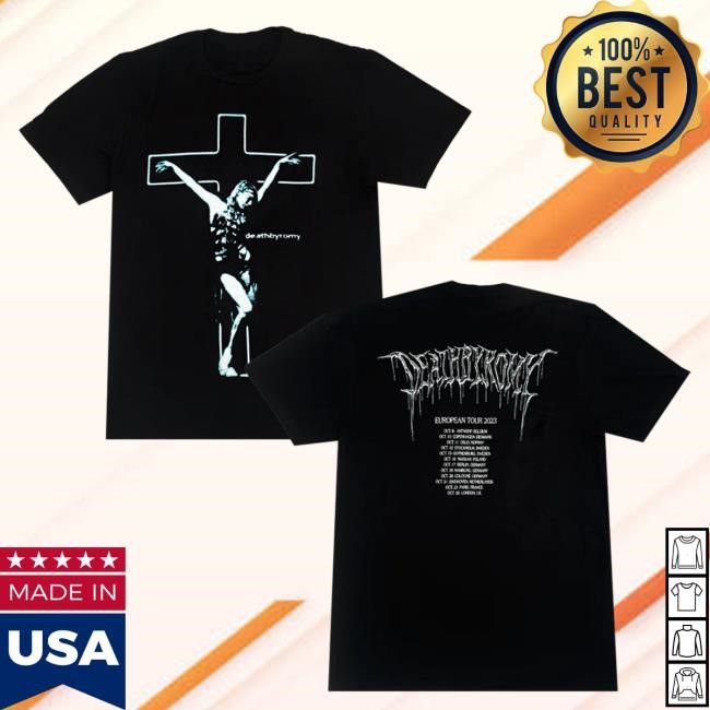 Official Hello Merch DeathbyRomy On The Cross New Shirt Hellomerch