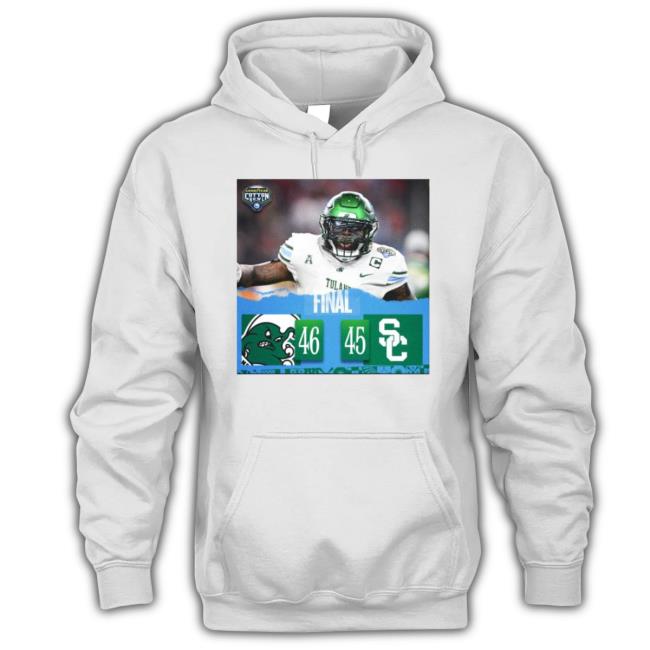 Tulane Green Wave 46 45 Usc Trojans 2023 Cotton Bowl Final Score T-Shirt