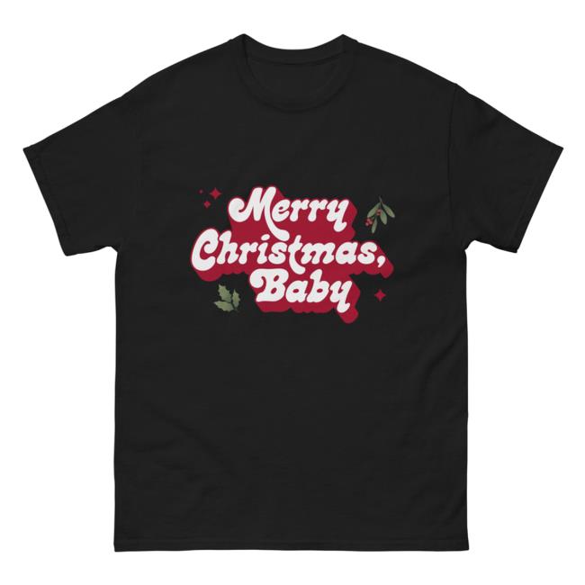 Warner Chappell Lyrics Tees Merry Christmas, Baby Lyric Hooded