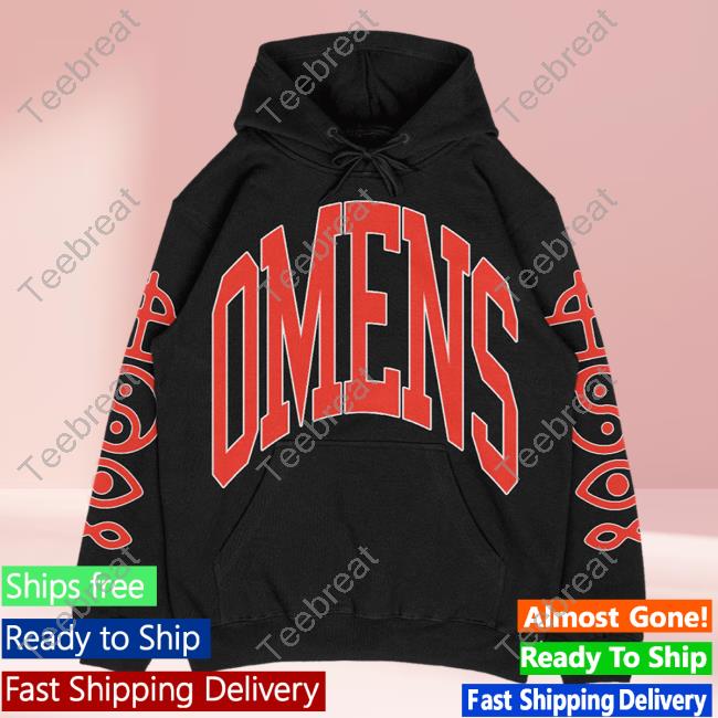 Bad Omens Official Merchandise Omens Varsity Pullover Sweatshirt Black Badomensofficial