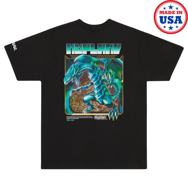 Official Hypland Clothing Merch Store Hypland Yugioh Blue Eyes Popover Shirt (Black)