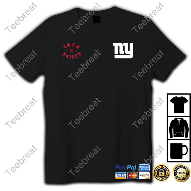 Born X Raised Black New York Giants T Shirt