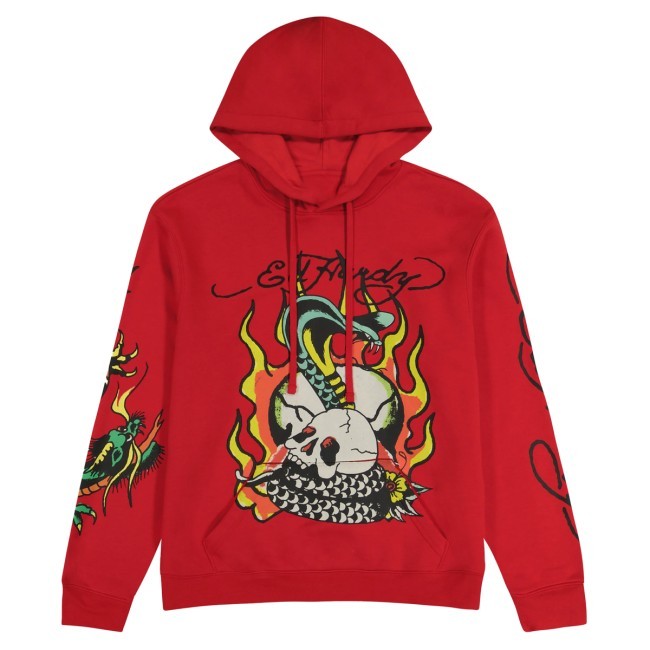 Flame Cobra Pullover Hoodie Ed Hardy Merch Shop