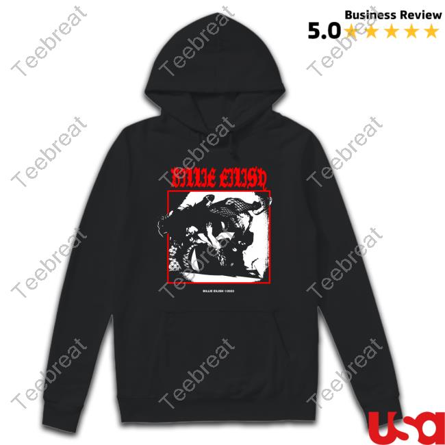 Official Store Billie Eilish Merch Black Masked T-Shirt