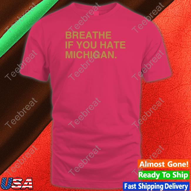 Obvious Shirts Merch Breathe If You Hate Michigan Zip Up Hooded
