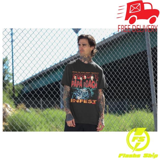 Official Papa Roach Last Resort Bootleg Tee (Vintage Black Mineral Wash)