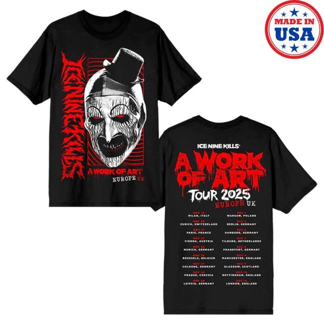 Itin Tee Ice Nine Kills A Work Of Art Ice Nine Kills Itin Tee A Work Of Art