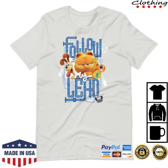 Official The Garfield Movie The Garfield Movie Follow My Lead Tee Shirt