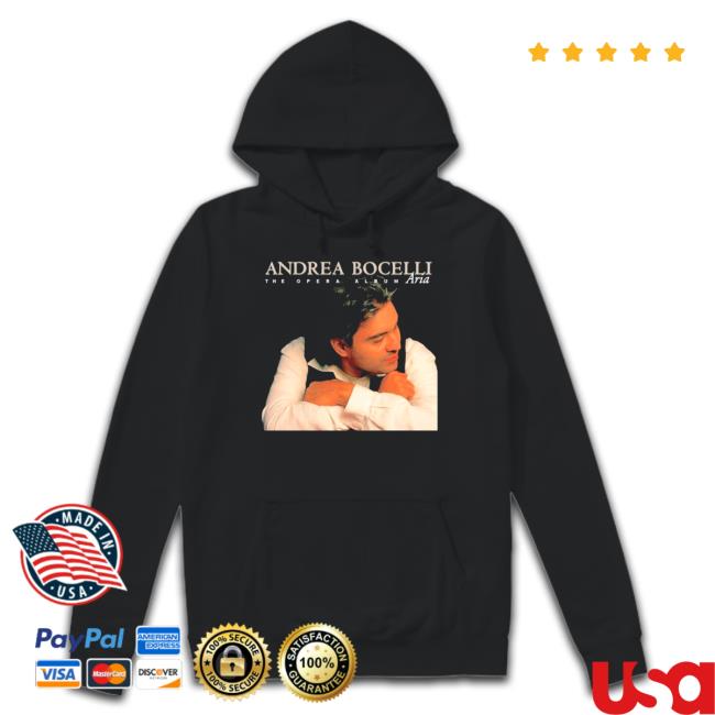 Official 1998 Andrea Bocelli Vintage Aria The Opera Album Tour Tee Shirt